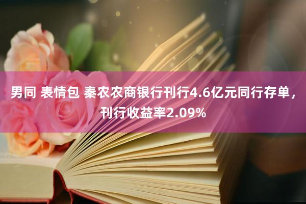 男同 表情包 秦农农商银行刊行4.6亿元同行存单，刊行收益率2.09%