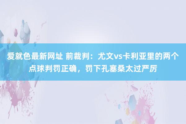 爱就色最新网址 前裁判：尤文vs卡利亚里的两个点球判罚正确，罚下孔塞桑太过严厉