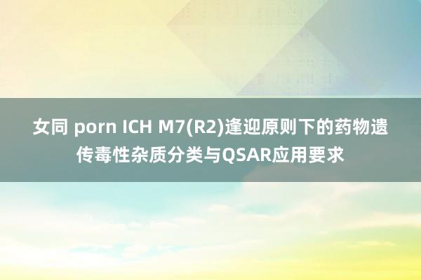 女同 porn ICH M7(R2)逢迎原则下的药物遗传毒性杂质分类与QSAR应用要求