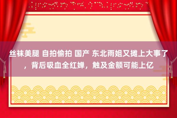 丝袜美腿 自拍偷拍 国产 东北雨姐又摊上大事了，背后吸血全红婵，触及金额可能上亿