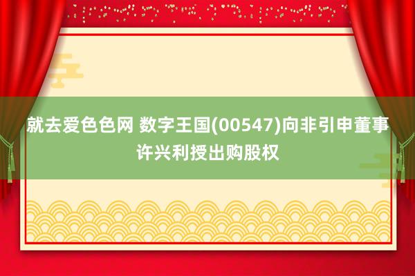 就去爱色色网 数字王国(00547)向非引申董事许兴利授出购股权