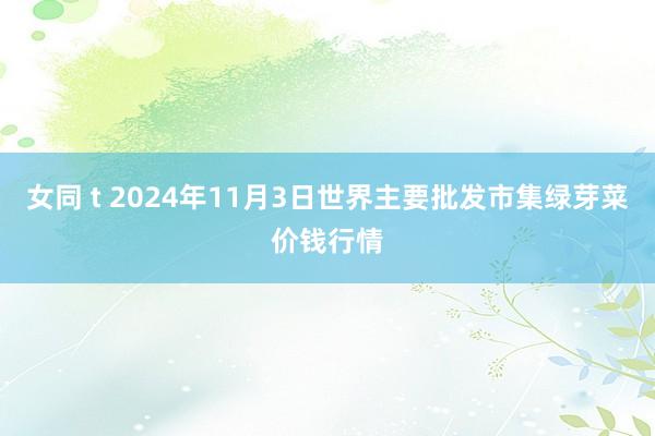 女同 t 2024年11月3日世界主要批发市集绿芽菜价钱行情