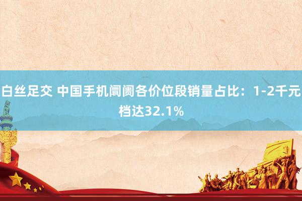 白丝足交 中国手机阛阓各价位段销量占比：1-2千元档达32.1%