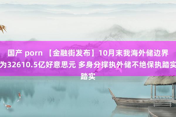 国产 porn 【金融街发布】10月末我海外储边界为32610.5亿好意思元 多身分撑执外储不绝保执踏实