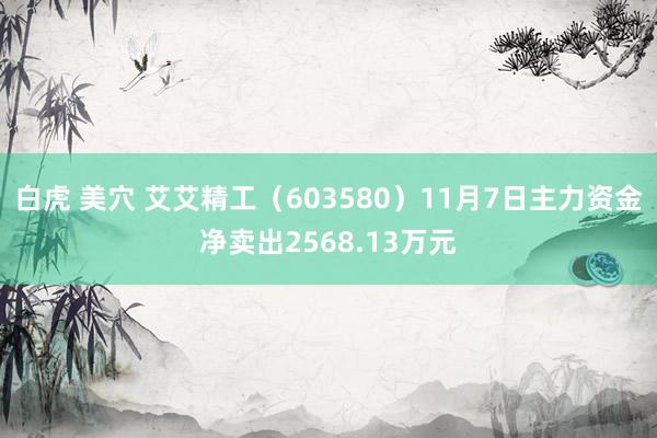 白虎 美穴 艾艾精工（603580）11月7日主力资金净卖出2568.13万元