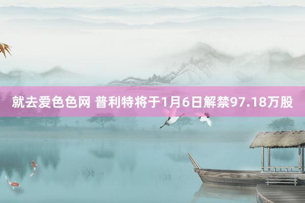 就去爱色色网 普利特将于1月6日解禁97.18万股