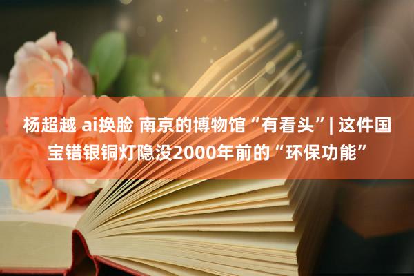 杨超越 ai换脸 南京的博物馆“有看头”| 这件国宝错银铜灯隐没2000年前的“环保功能”