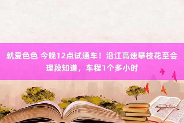 就爱色色 今晚12点试通车！沿江高速攀枝花至会理段知道，车程1个多小时