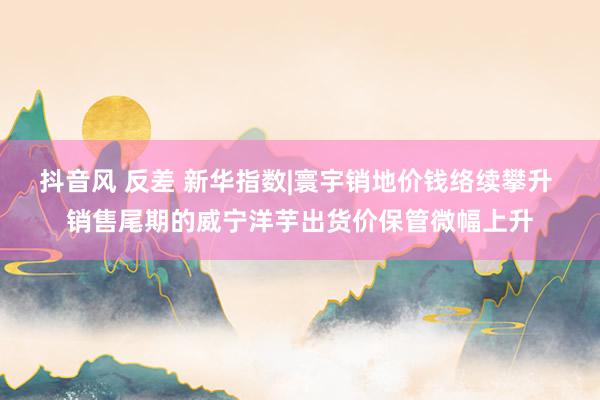 抖音风 反差 新华指数|寰宇销地价钱络续攀升 销售尾期的威宁洋芋出货价保管微幅上升