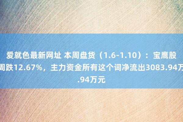 爱就色最新网址 本周盘货（1.6-1.10）：宝鹰股份周跌12.67%，主力资金所有这个词净流出3083.94万元