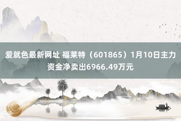 爱就色最新网址 福莱特（601865）1月10日主力资金净卖出6966.49万元